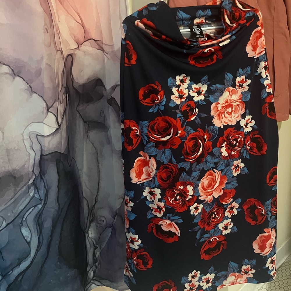 Floral Print Midi Skirt